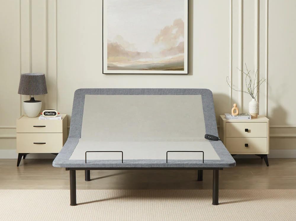 Smart Flex FLEXBED USA SF30 Adjustable Bed Base with Head Articulation, 1000 lb Capacity, Metal Frame, No-Tool Assembly, Gray (Queen (U.S. Standard))