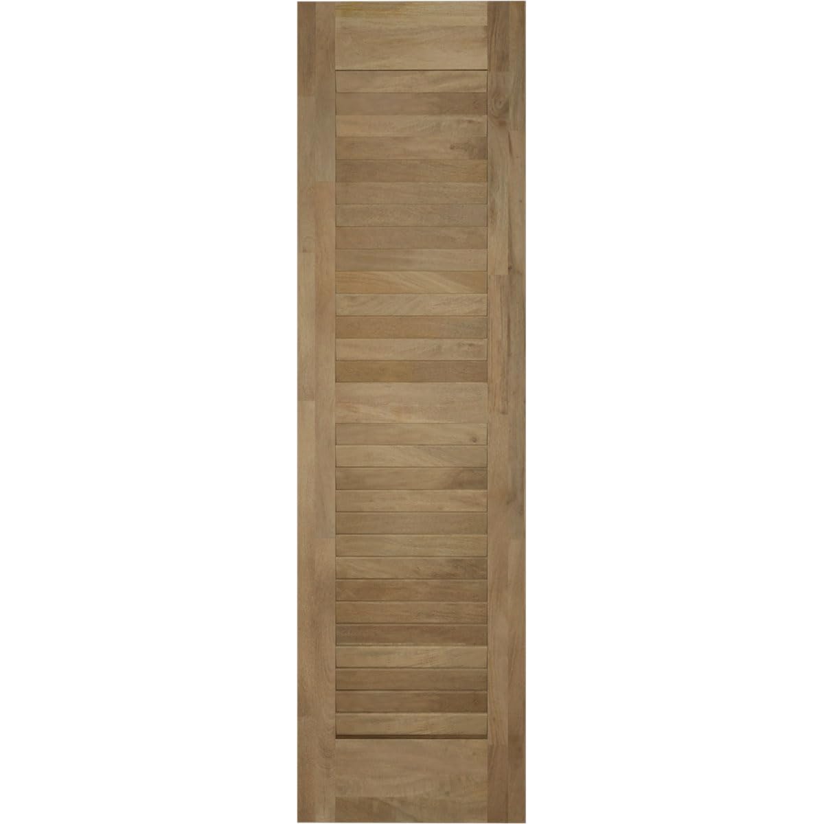 12"W x 35"H Americraft Two Equal Louver Exterior Real Wood Shutters (Per Pair), Unfinished