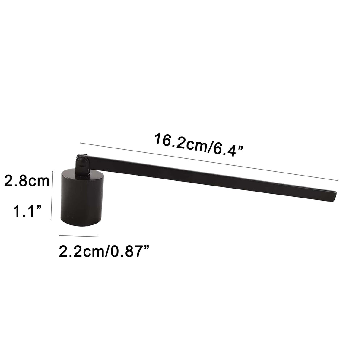 JHZABPO Candle Snuffer, Candle Snuffer Extinguisher with Long Handle, Black Stainless Steel Wick Flame Snuffer for Putting Out Candle Flame Safely