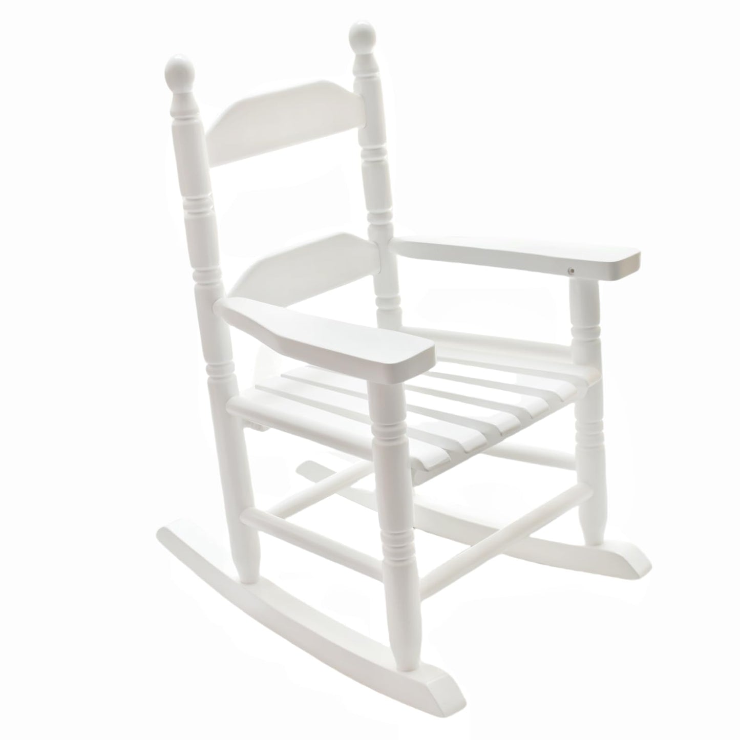 Hngilkoo Child Rocking Chair for 3-6 Small Baby Kids Wooden Outdoor Furniture Indoor Living Room Lounge Bedroom Porch Patio Outside White
