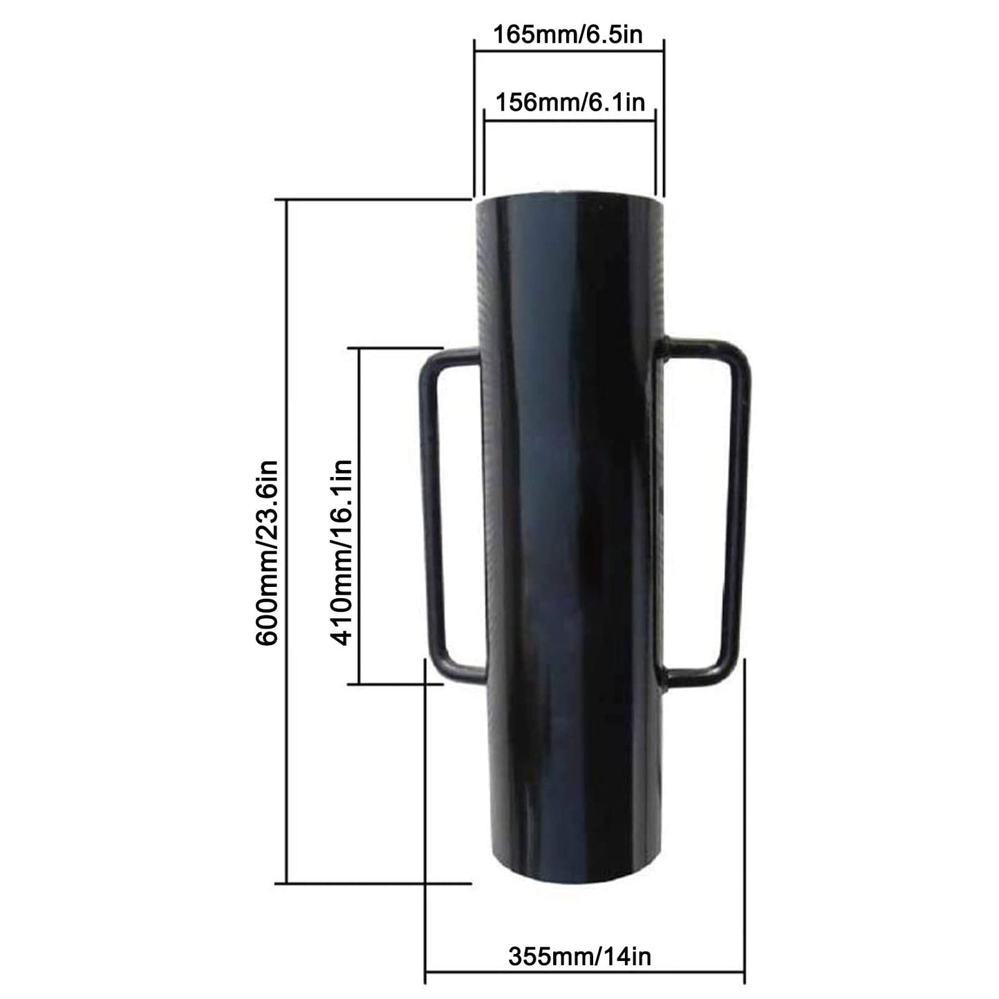 Focefec 34LB T Post Driver, Fence Post Driver with Handles, Heavy Duty T Pole Driver Metal Fence Post Hole Digger, Hand Post Rammer, Wooden Post, Sign Pole