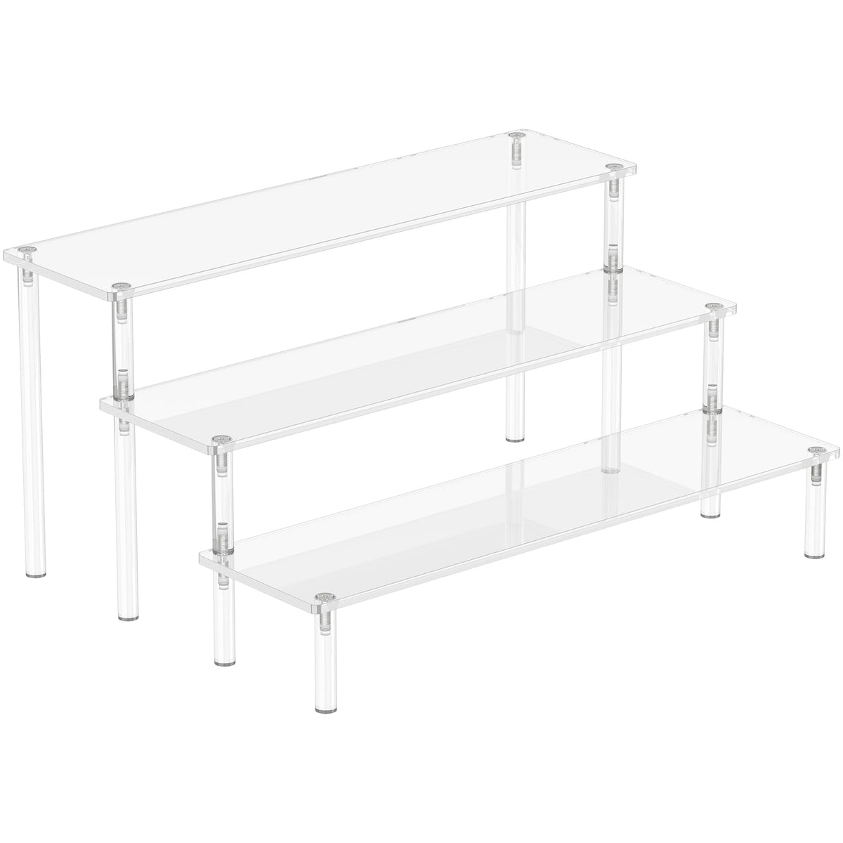Acrylic Display Risers, 3 Tier Perfume Organizer, Clear Cupcake Stand
