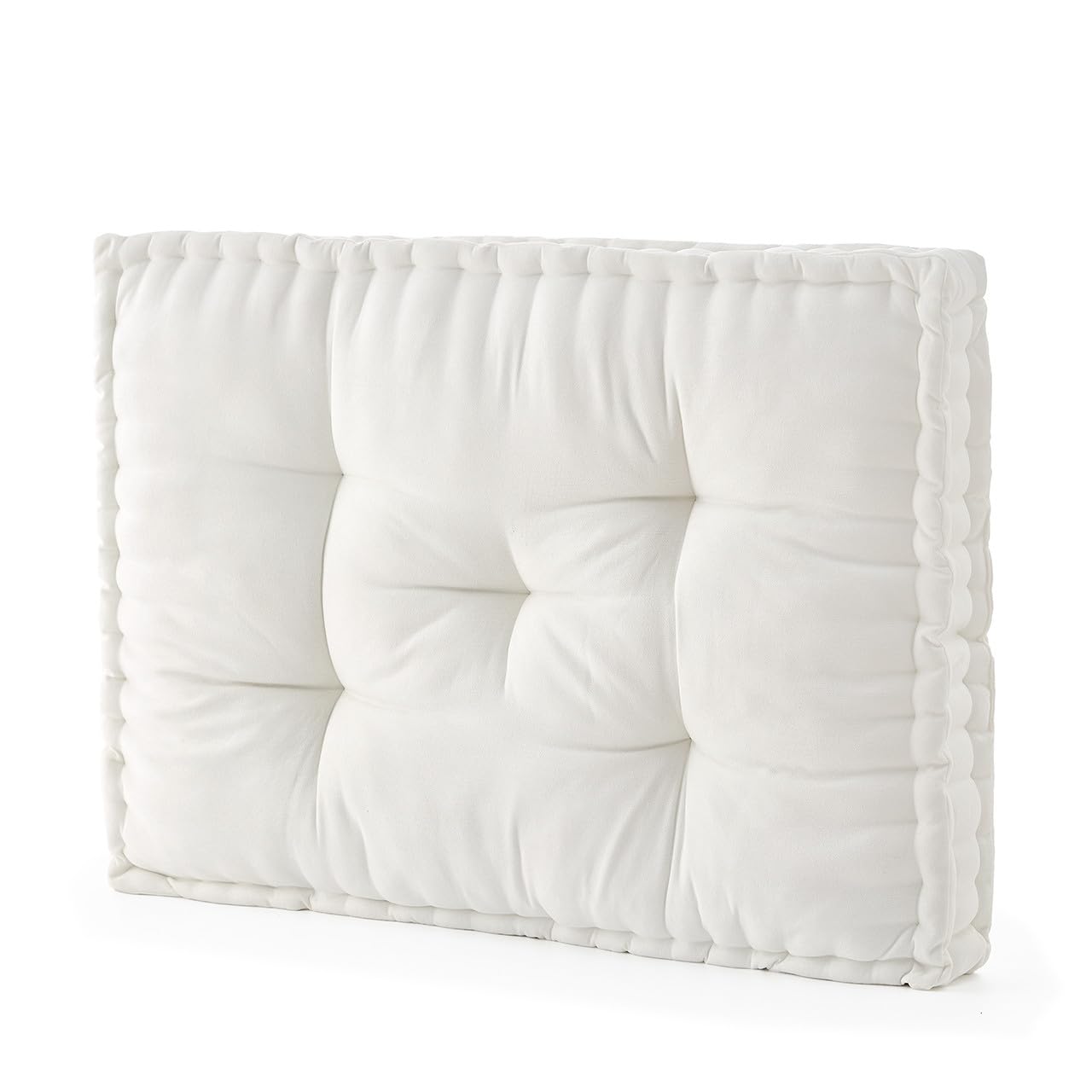 DormCo Rainha - Classic Tufted College Headboard - White