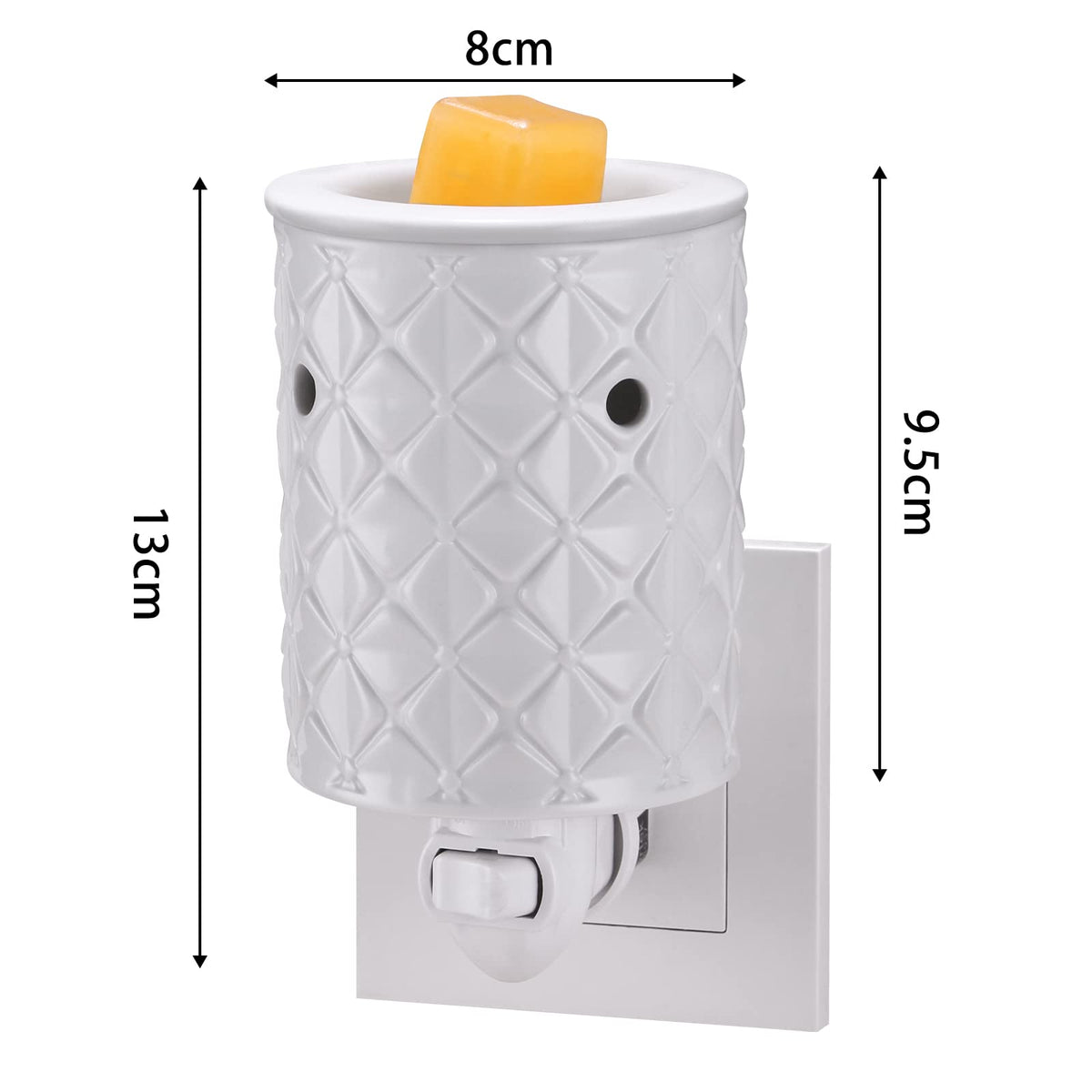STAR MOON Ceramic Wax Melt Warmer, Plug in Wax Warmer for Scented Wax, Scentsy Wax Warmer for Fragrance Oil, Night Light Wax Burner Decoration with Two Bulbs