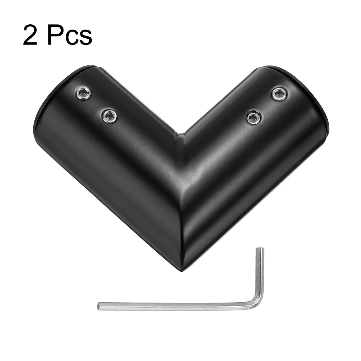 uxcell 2pcs Corner Curtain Rod Connector, 90 Degree for 1 Inch OD