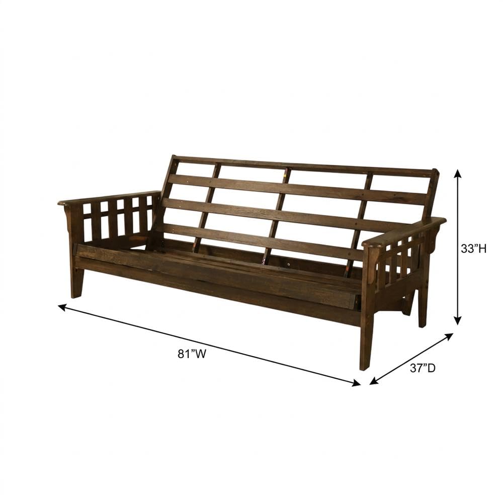 Kodiak Furniture Tucson Full Size Futon Frame, Rustic Walnut