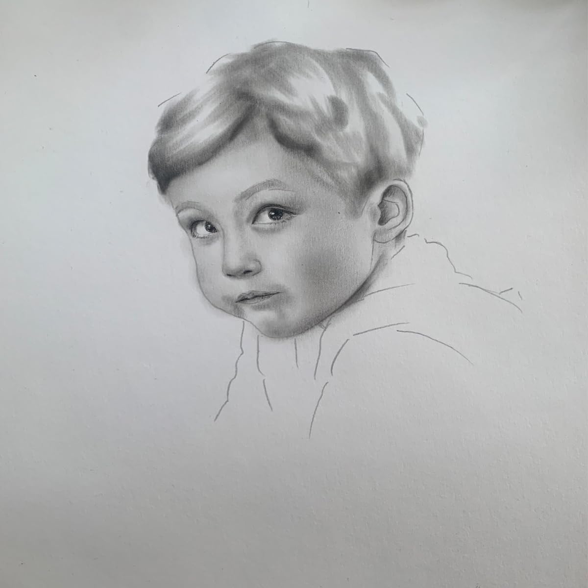 Custom Pencil Portrait 6x8 - Hand Drawn Pet Family Sketch from Photo