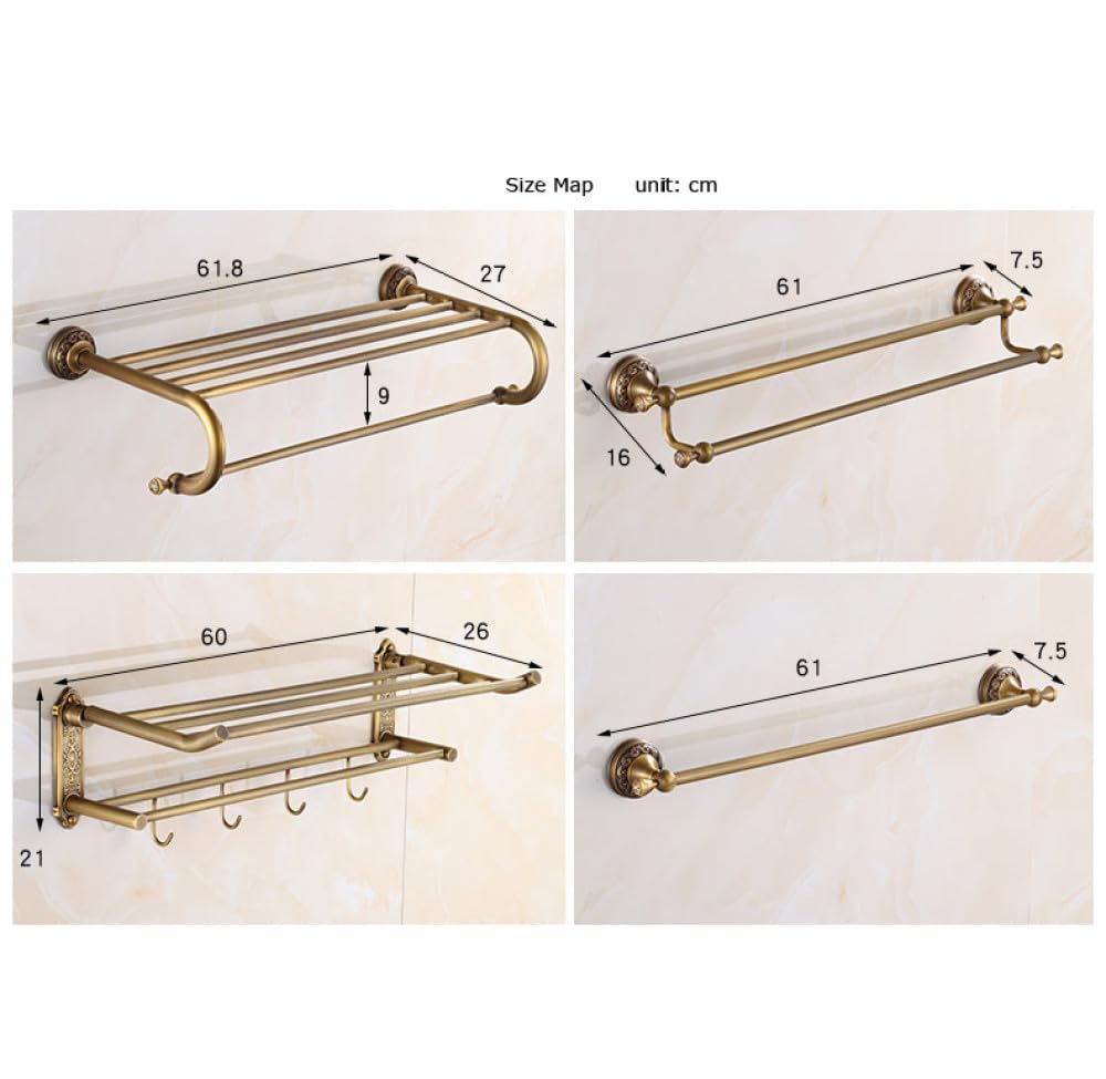 Classic Antique Bronze Bathroom Accessories Set,10 Pieces Set, A,A