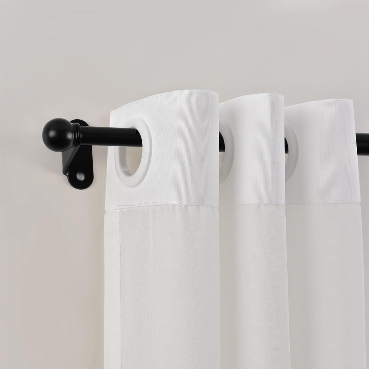 DCHOME Cafe Curtain Rod 18-30 Inch, 1/2" Diameter, Door Curtain Rod, Black
