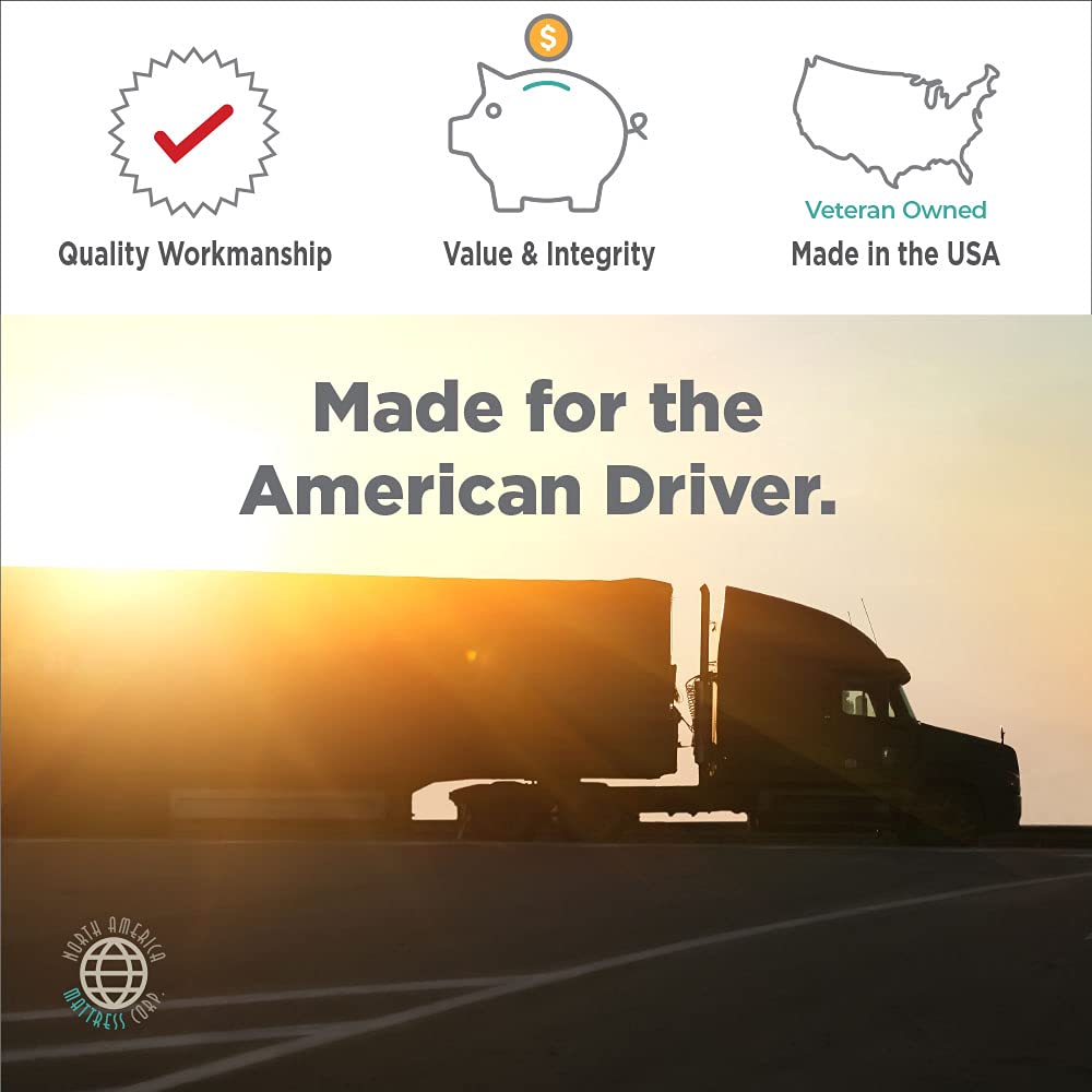 Big Trucker-Firm Layered Foam Truck Mattress Specifically Designed for Larger Drivers, 30" x 80" x 7"