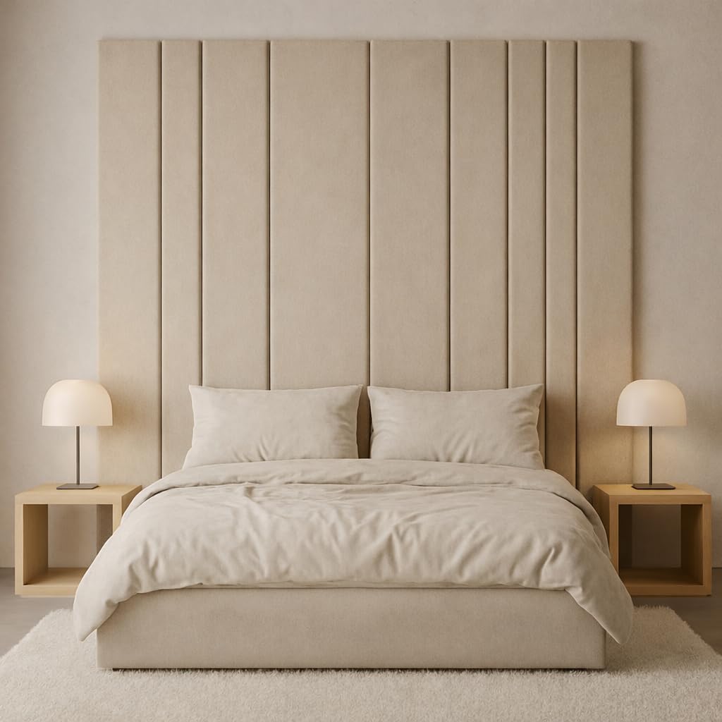 BMD Studio Wall Mounted Fabric Upholstered Headboard Panels, Vertical Wall Panels, Made to Order (Specialty Size)