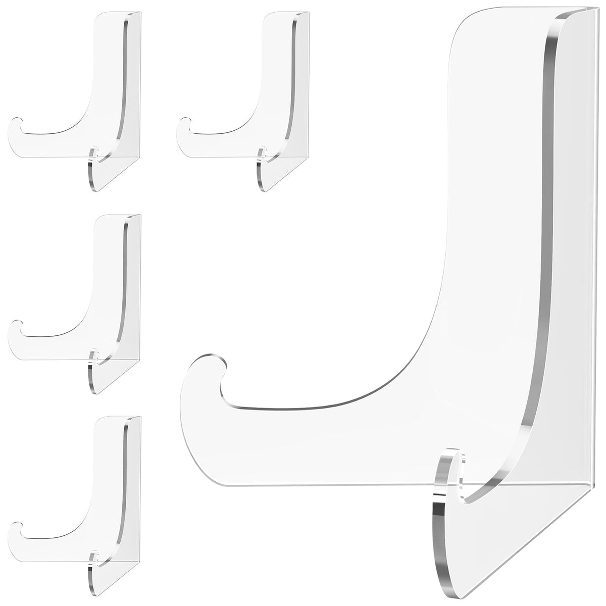 5 Pack Acrylic Display Stand, Plate Stand for Display, Easel Stand