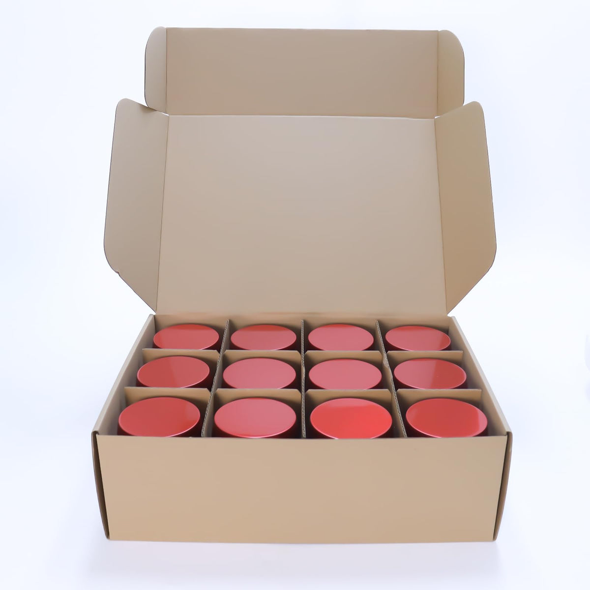 HOMAMAMOON 24 Pack 8oz Dark Red Candle Tins for Making Candles - Bulk Metal Candle Containers with Lids. Empty Round Candle Jars for DIY & Travel.