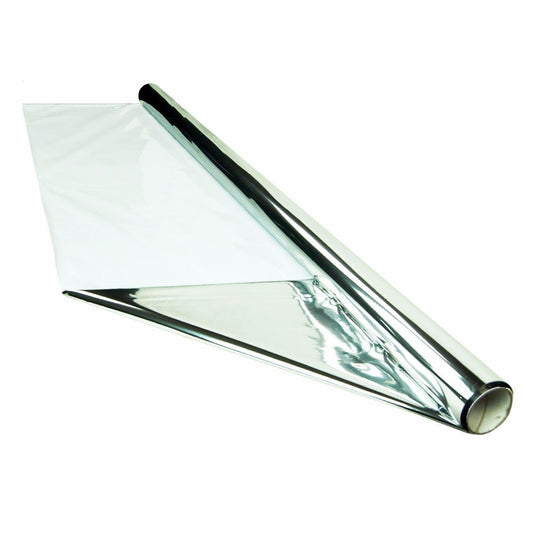 HTGSupply 50 Foot by 4 Foot Reflective Mylar On White Poly Roll, 2-Mil