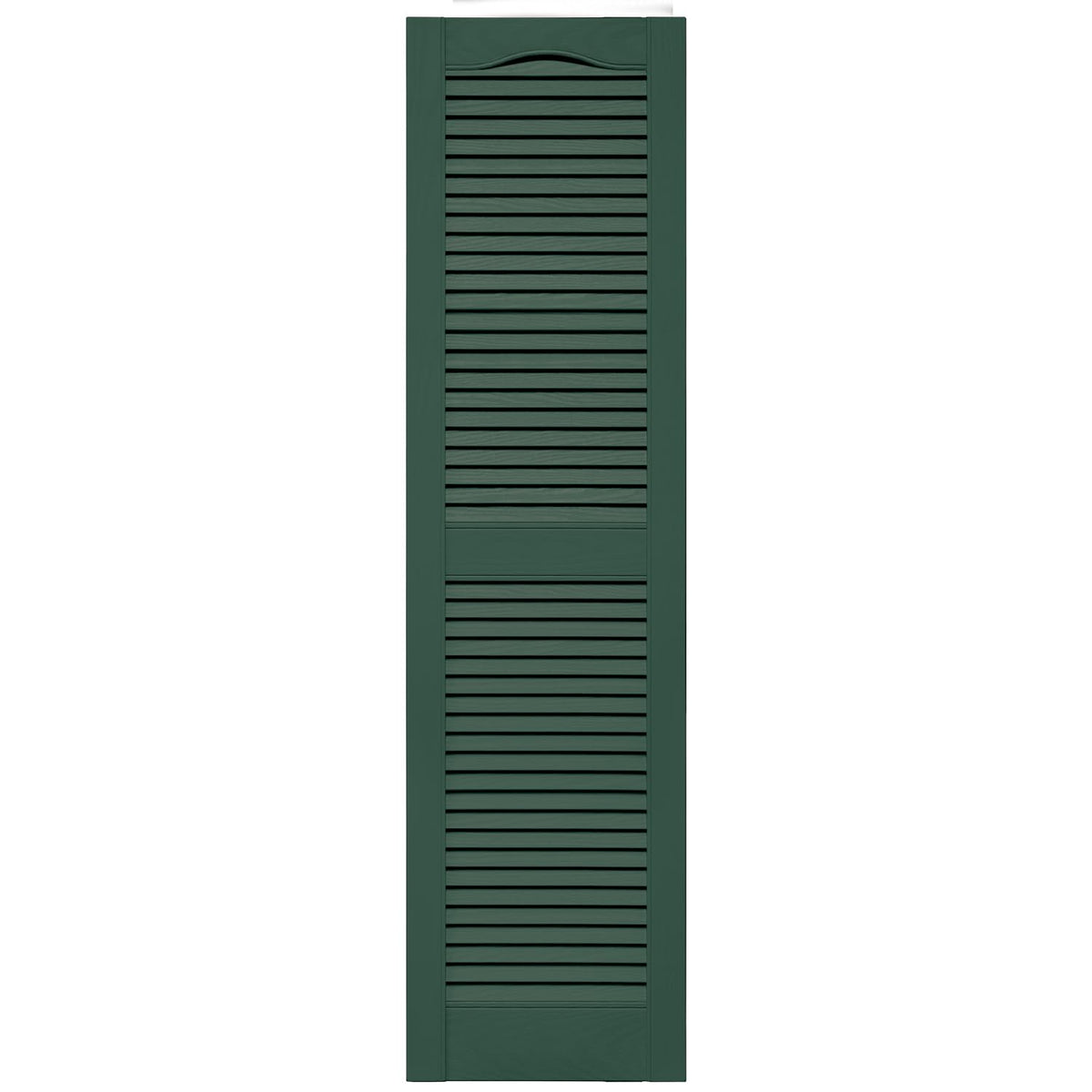 Mid America Open Louver Vinyl Shutters 14.5 x 55 Inch (1 Pair) 028 Forest Green with Mounting Hardware