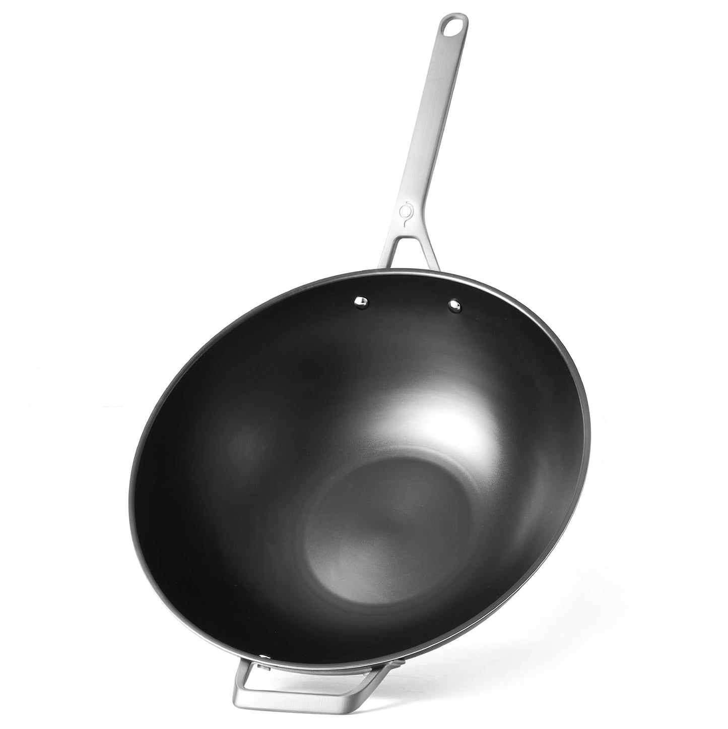 PROCASA 13 Inch Tri Ply Carbon Steel Wok Pan - Naturally Nonstick, Nitrided Carbon Steel - Lightweight, Non Toxic Cookware, No Coatings - Induction Wok, Oven, Outdoor Grill Cooking