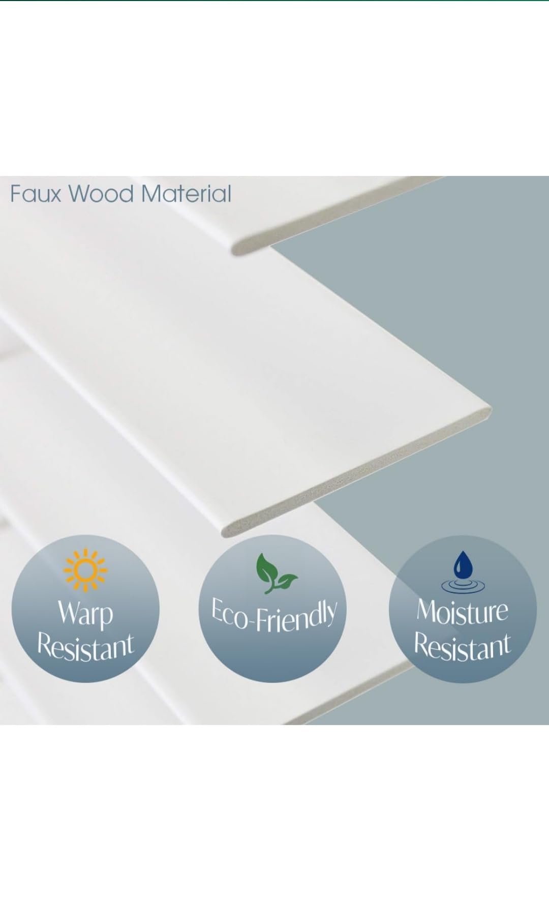 Blinds House Solution, Custom Made 2 Inch Faux Wood Cordless Horizontal Window Blinds for Doors, Ghost White/Snow White, Outside Mount, (26" W x 70" L)
