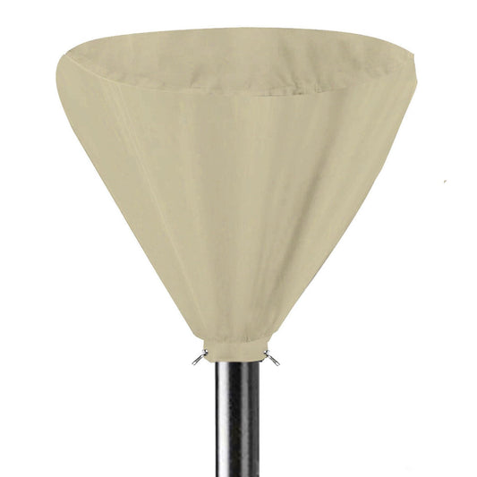 IDOXE Patio Heater Cover Waterproof with Zipper, Standup Classic Terrace Outdoor Round Heater Covers (Beige) (Top Cover Only)