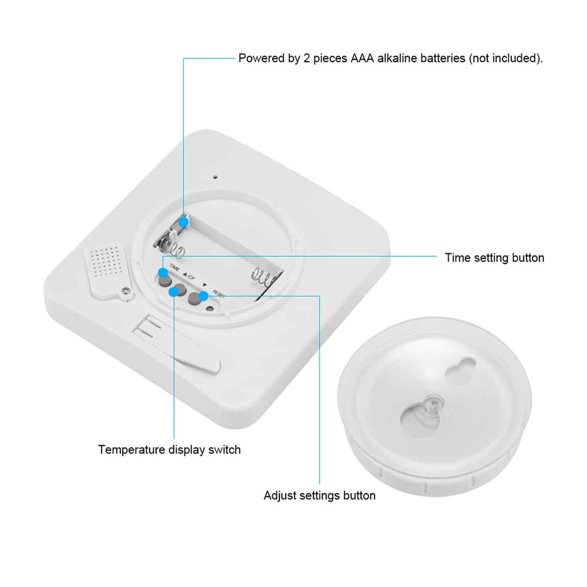 Bathroom Shower Wall Clock Timer Waterproof , Shower Clock with Suction