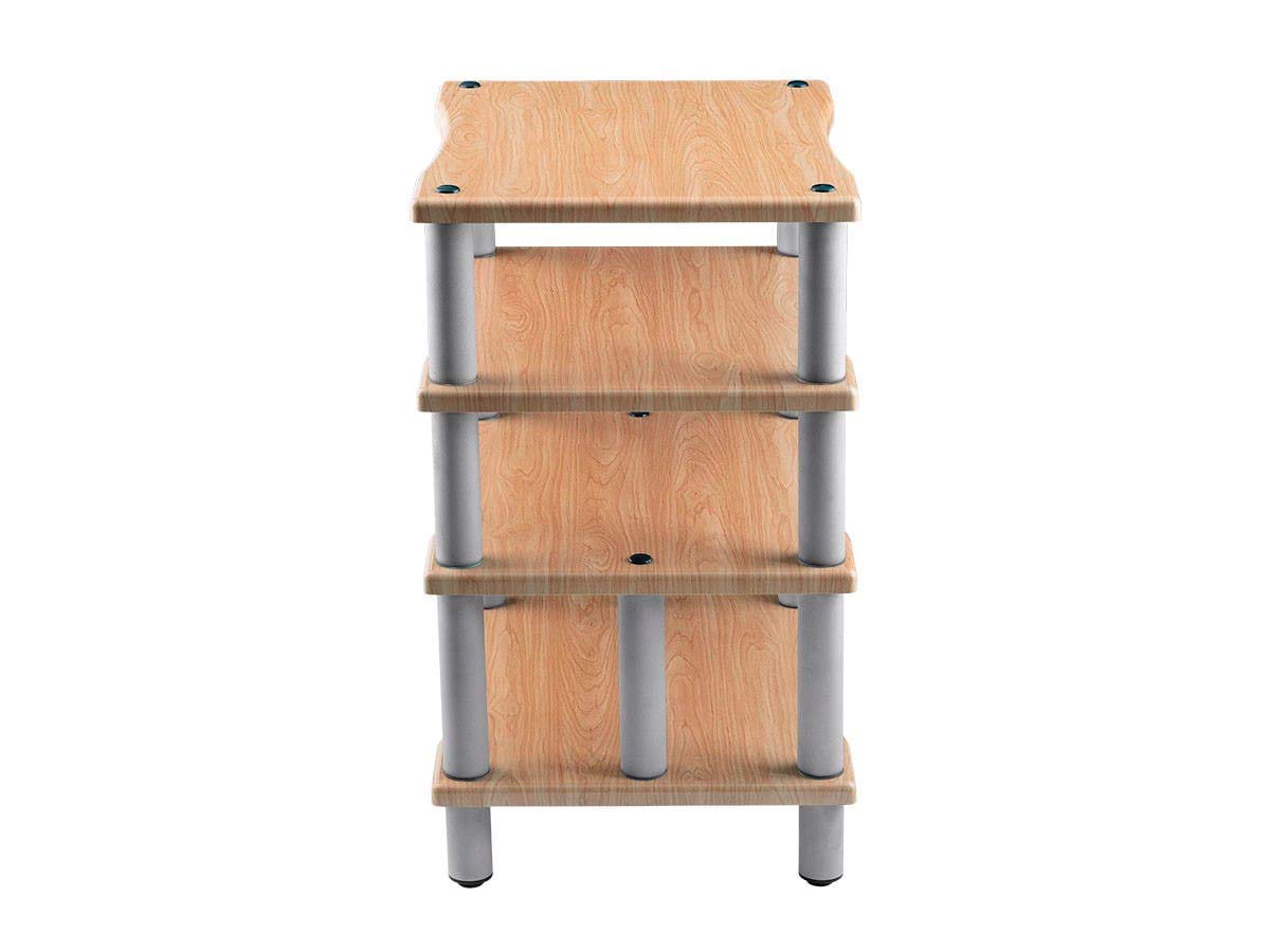 Monolith by Monoprice Heavy Duty 4 Tier Audio Stand XL 1 inch Shelf Thickness Maple