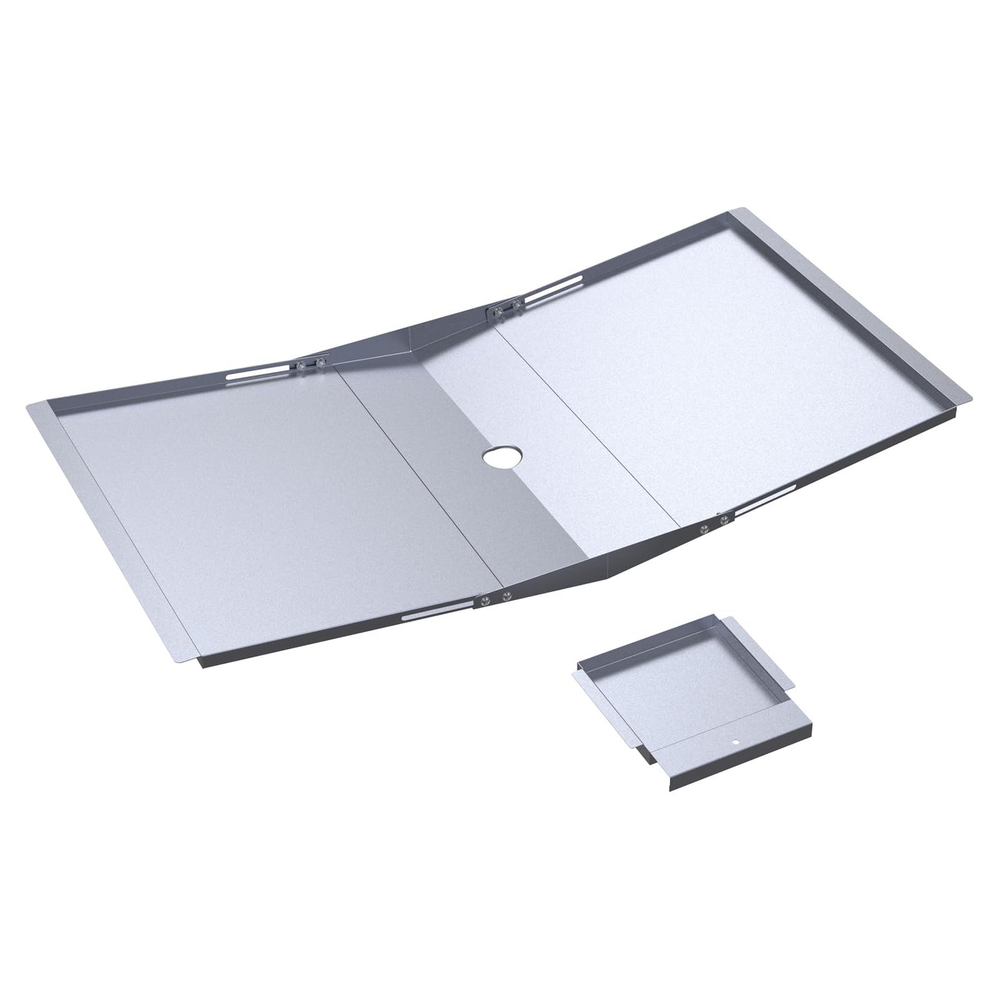 BBQCuker Universal Grease Tray with Catch Pan for Nexgrill, Dyna-Glo, Expert Grill, Kenmore, BHG and Grill Replacement Parts, Adjustable 24"-30" Drip Pan for 4/5 Burner Gas Grill
