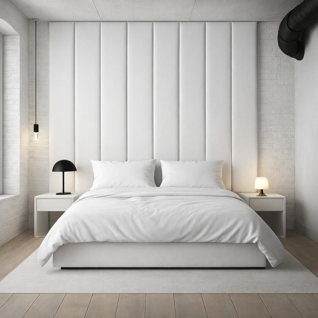 BMD Studio Wall Mounted Fabric Upholstered Headboard Panels, Vertical Wall Panels, Made to Order (Specialty Size)