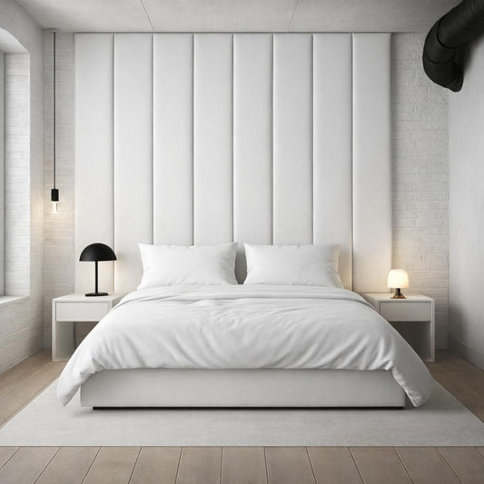 BMD Studio Wall Mounted Fabric Upholstered Headboard Panels, Vertical Wall Panels, Made to Order (Specialty Size)