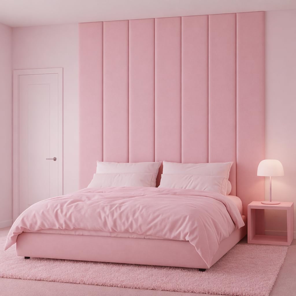 BMD Studio Wall Mounted Fabric Upholstered Headboard Panels, Vertical Wall Panels, Made to Order (Specialty Size)
