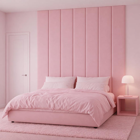 BMD Studio Wall Mounted Fabric Upholstered Headboard Panels, Vertical Wall Panels, Made to Order (Specialty Size)