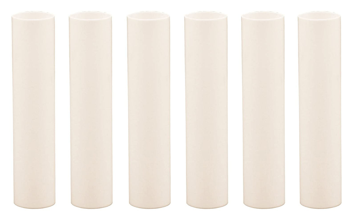 Creative Hobbies 4 Inch Tall Cream Plastic Candle Covers Sleeves Chandelier Socket Covers - Slip Over E12 Candelabra Base Sockets | Set of 6