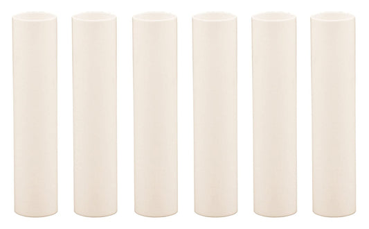 Creative Hobbies 4 Inch Tall Cream Plastic Candle Covers Sleeves Chandelier Socket Covers - Slip Over E12 Candelabra Base Sockets | Set of 6