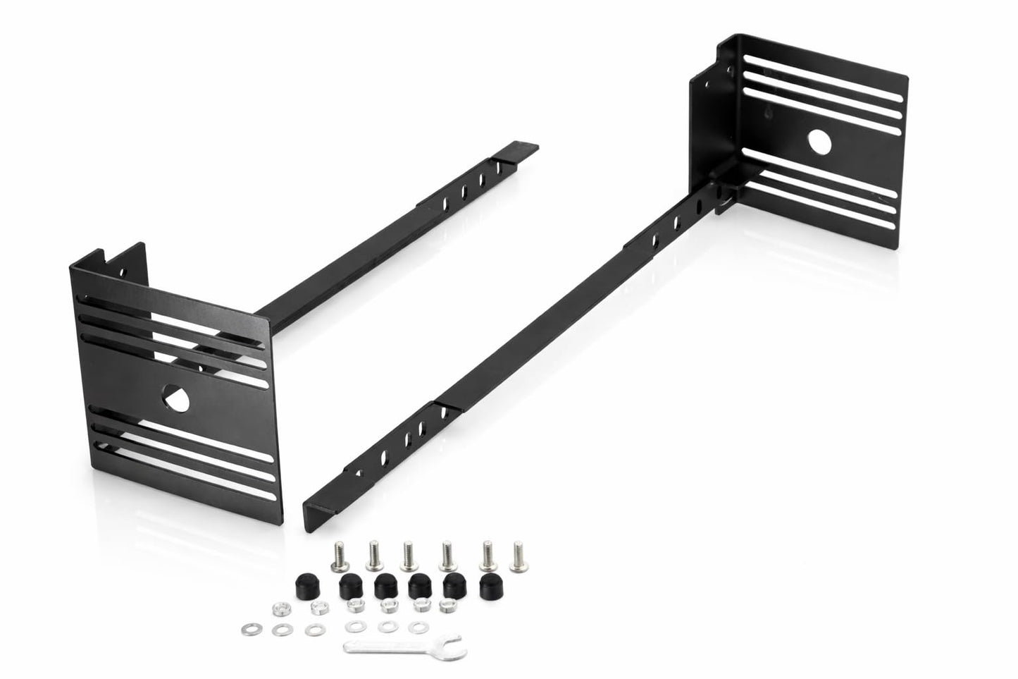 Tech Team #928 Extra-Long Universal Footboard/Headboard Extension Bracket Kit – Heavy-Duty Steel, Oversized Mounting Plates for King/Queen/Full Metal Bed Frames