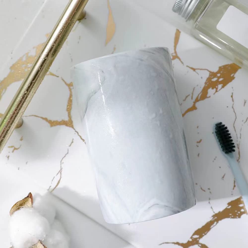 RabyLeo Marble ceramic mug, creative toothbrush holder, simple drinking cup. (Grey)