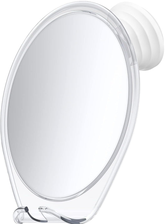 HONEYBULL Fogless Shower Mirror for Shaving with Suction Mount, White