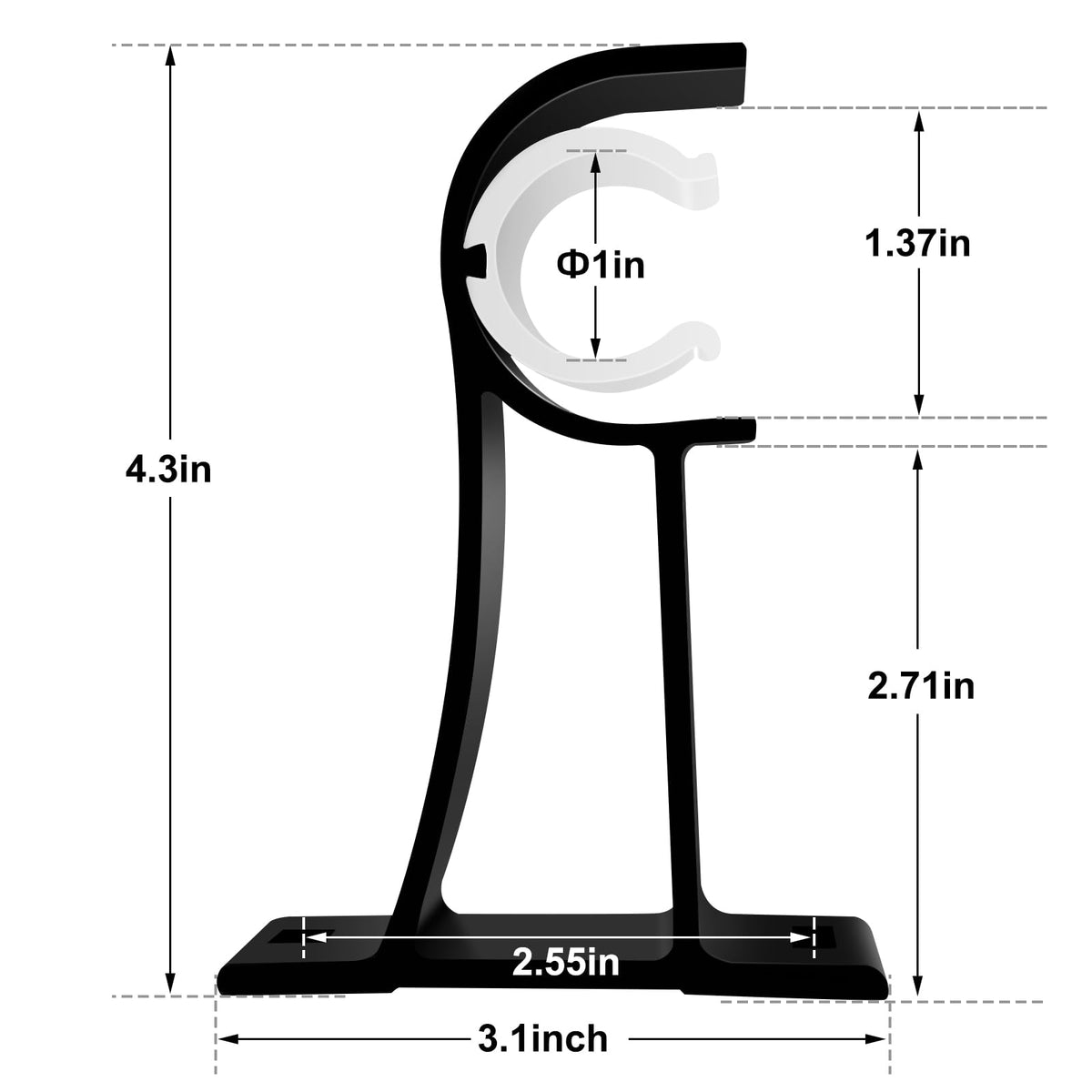 KOLAKO Curtain Rod Bracket, Curtain Rod Holder Hooks for 1 Inch Dia Rod