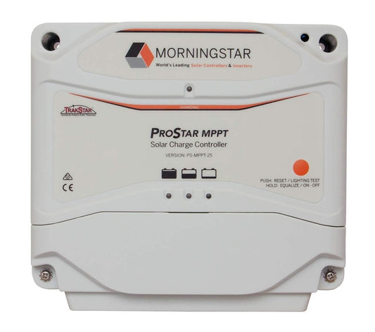 Morningstar Prostar 40A MPPT Solar Charge Controller (PS-MPPT-40) - Solar Panel Regulator, Supports 12V/24V LA/Lithium Batteries, LVD/Lighting Control, HazLoc Rated, Low Noise - Designed in The USA