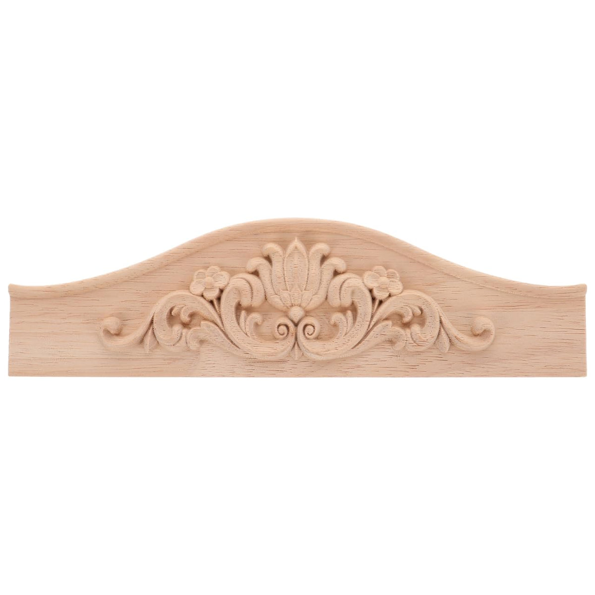 IMIKEYA Wood Applique Onlay Pediment European Style Carved Embossed Furniture Decoration for Wine Cabinets Wardrobes Doors Mirrors Windows 11.41 X 3.14 X 0.78 in