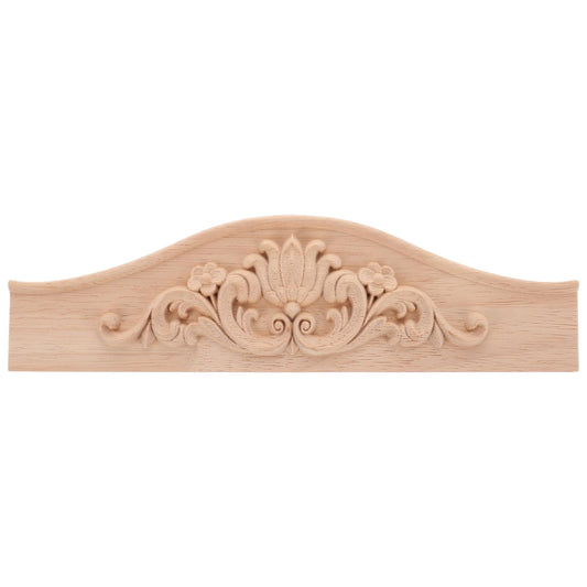 IMIKEYA Wood Applique Onlay Pediment European Style Carved Embossed Furniture Decoration for Wine Cabinets Wardrobes Doors Mirrors Windows 11.41 X 3.14 X 0.78 in