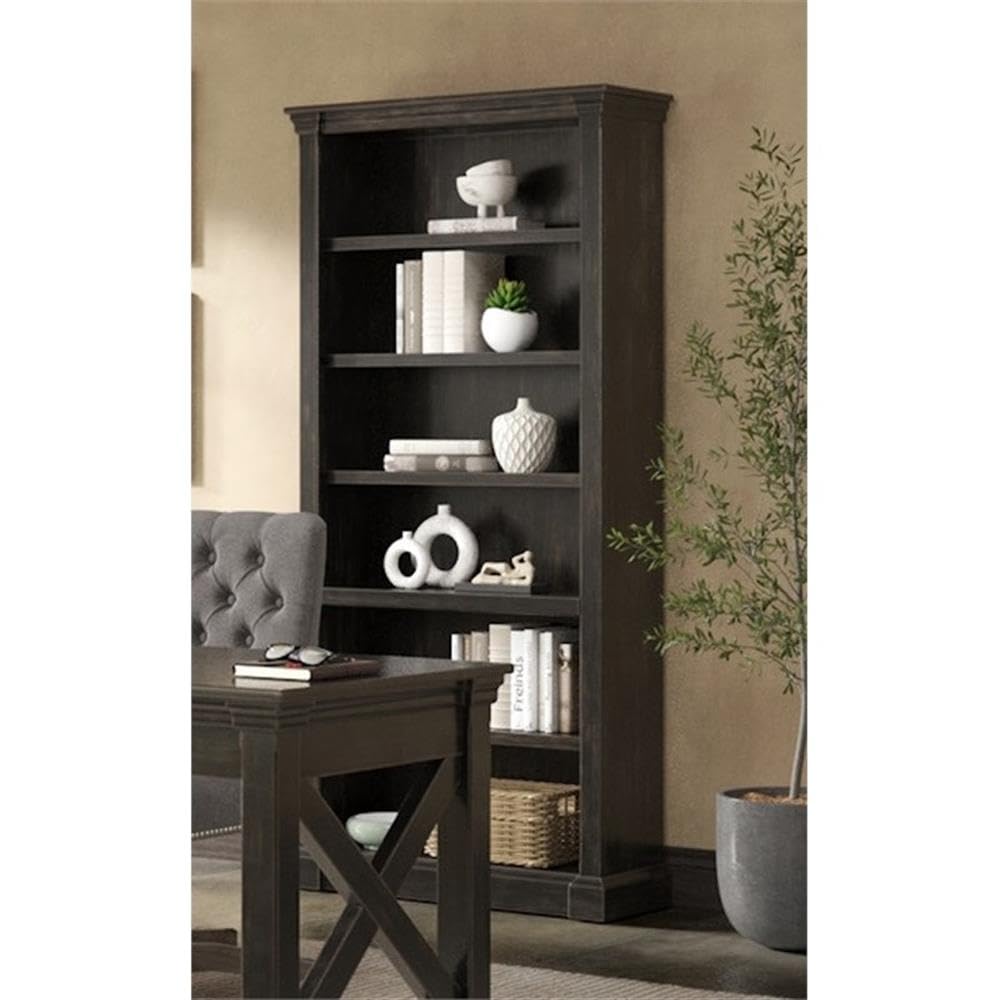 Pemberly Row Set of 3 Fully Assembled Executive Desk & Filing Cabinet & Bookcase