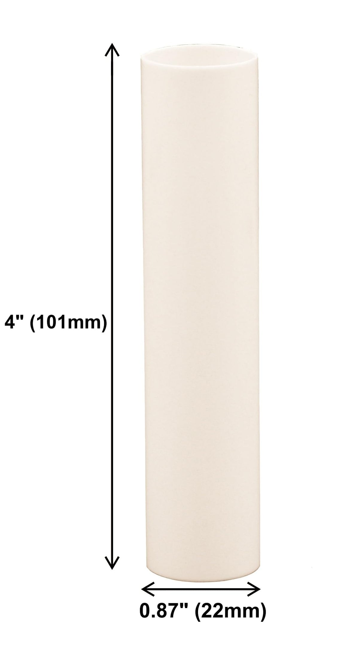 Creative Hobbies 4 Inch Tall Cream Plastic Candle Covers Sleeves Chandelier Socket Covers - Slip Over E12 Candelabra Base Sockets | Set of 6