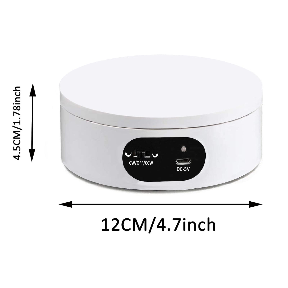 YVV Turner Cup Rotating Display Stand for Epoxy Glitter Tumbler, 360 Degree Automatic Mute Rotating Turntable for Photography Products Tumbler Making Supplies Spinner 4.72*1.77in Motorized Rotation