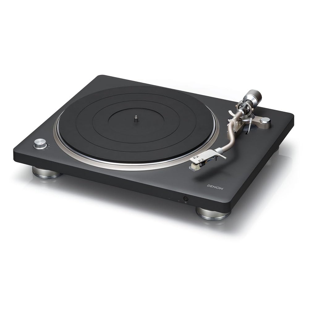 Denon DP-500BT Hi-Fi Bluetooth Turntable, Semi-Automatic Operation, Black