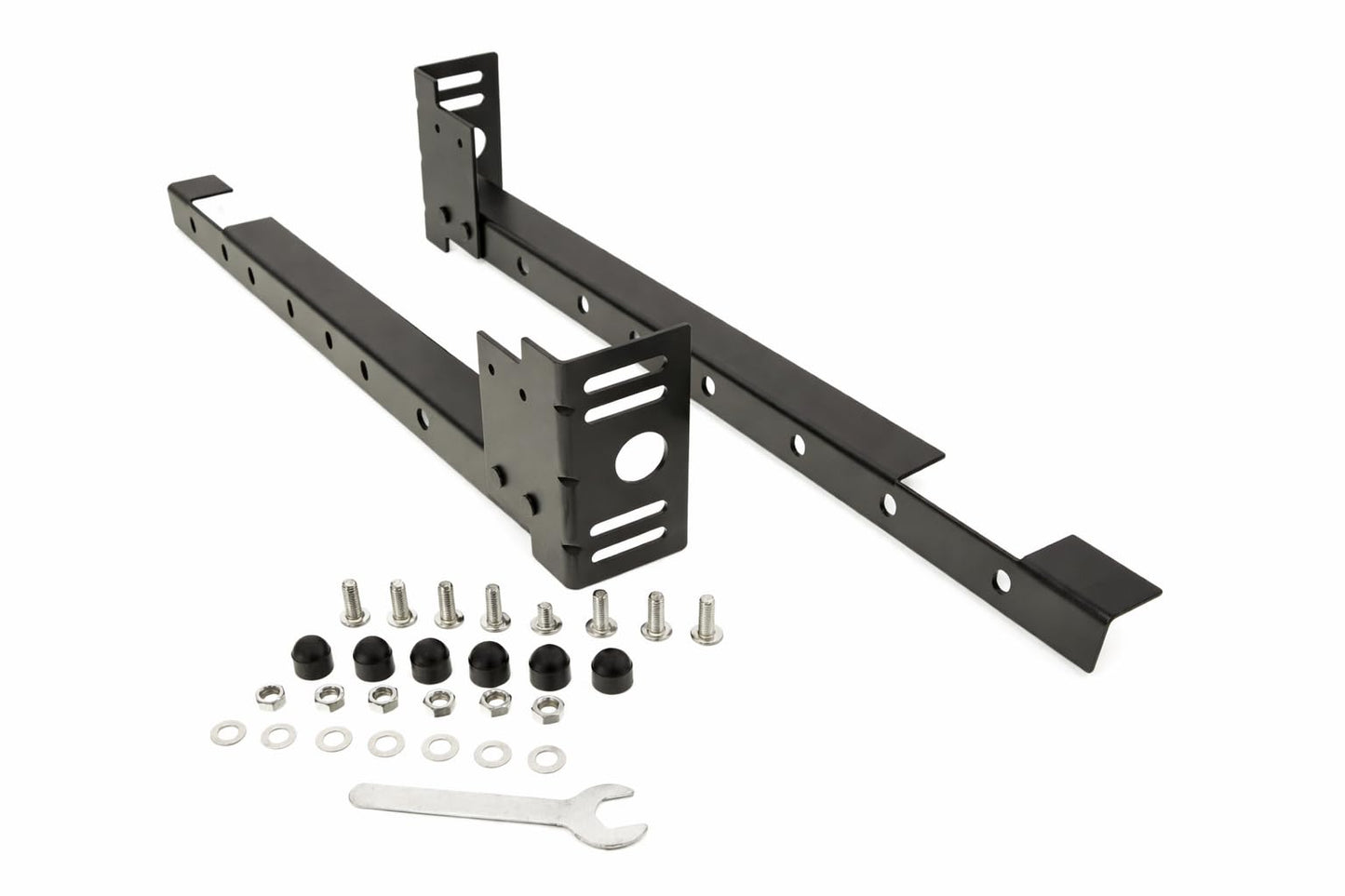 Tech Team #00712 Bed Frame Extension Set – Heavy-Duty Steel Brackets Extend Metal Bed Frame to Connect Headboard or Footboard – 2 Pieces with Hardware Included
