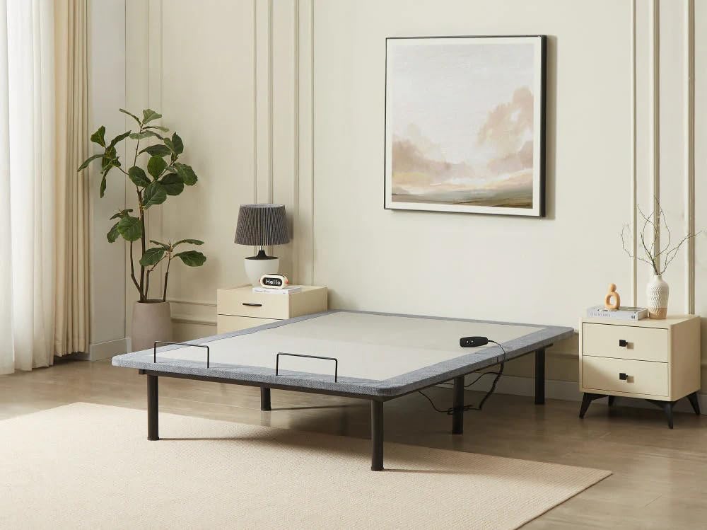 Smart Flex FLEXBED USA SF30 Adjustable Bed Base with Head Articulation, 1000 lb Capacity, Metal Frame, No-Tool Assembly, Gray (Queen (U.S. Standard))