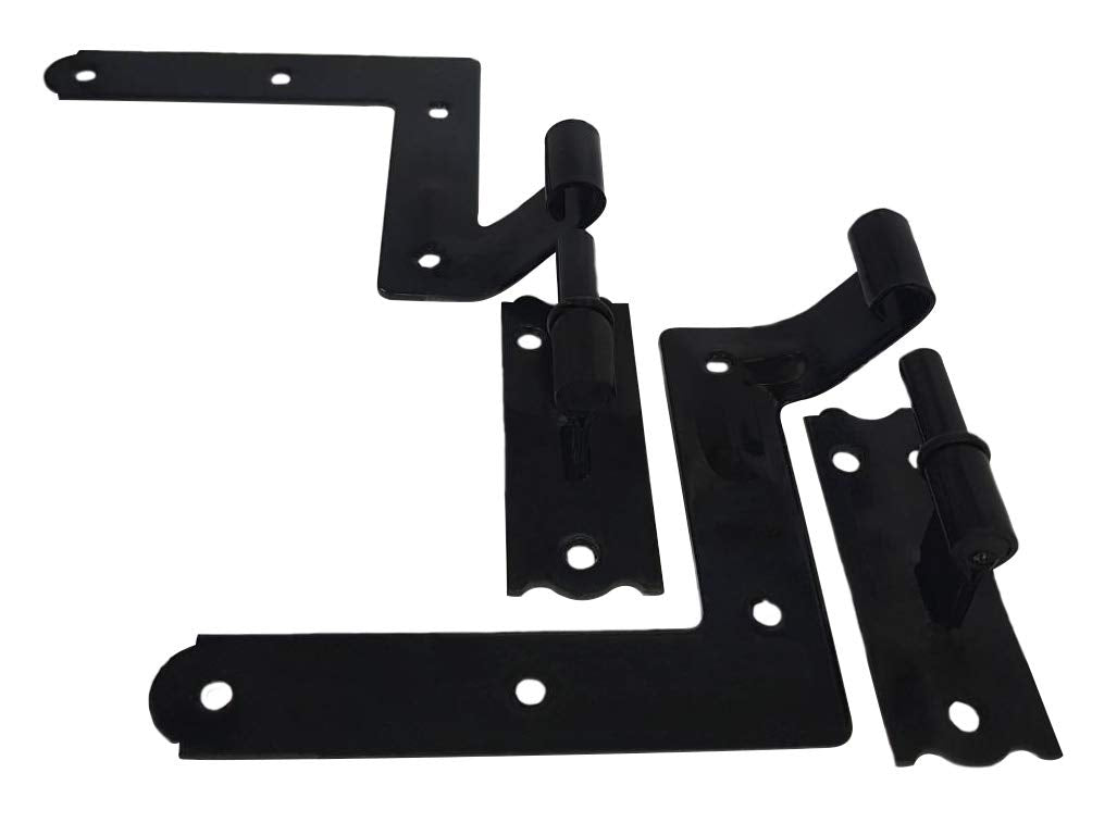 QCAA Steel Blind Shutter Hinge for Wood Frame & Brick, 1-1/16", Power Coated Black, 32 Pack (16 Pairs), Made in Taiwan