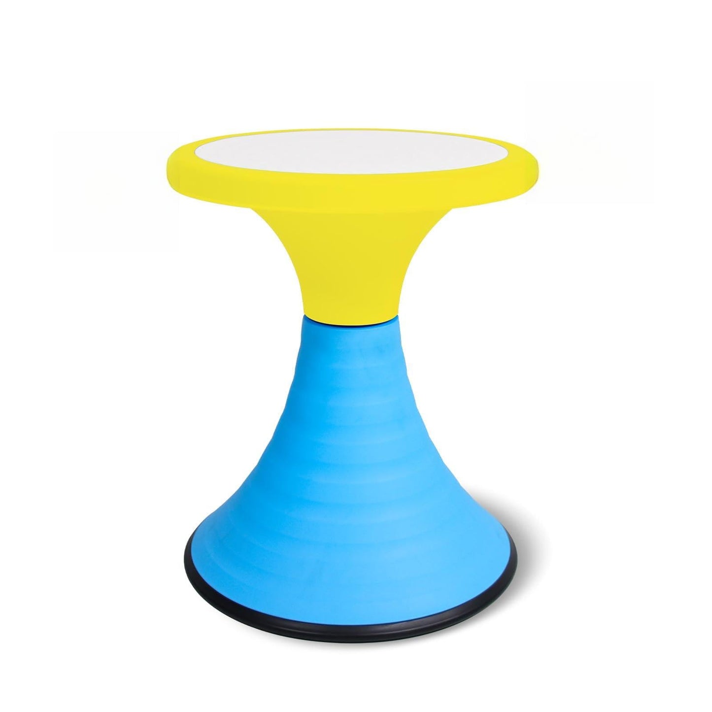 AOBOTE Kids Wobble Swivel Stool, 15.7" Height Wiggle Stool for Ages 6+, 360° Rotatable Active Learning Chair, Flexible Seating for Classroom & Home, Improves Posture & Focus, Blue