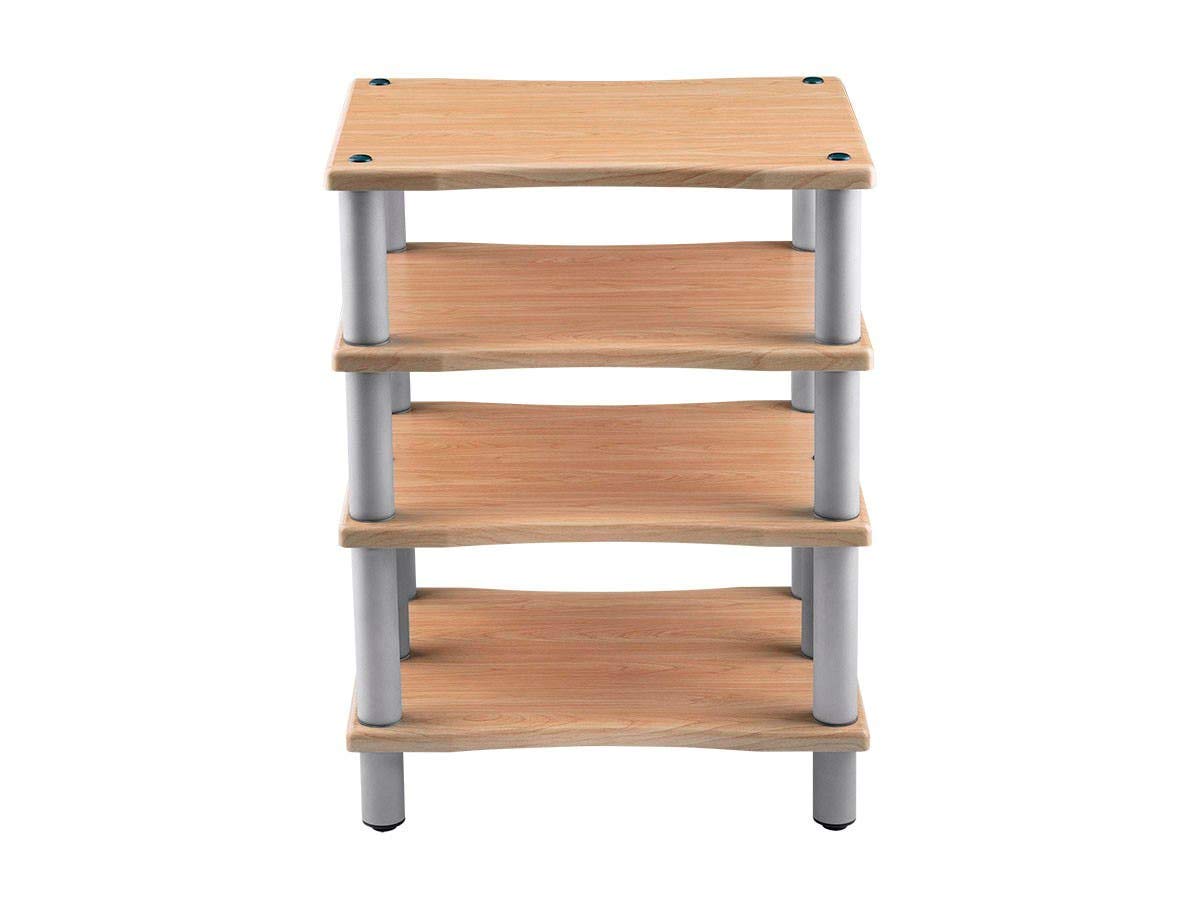 Monolith by Monoprice Heavy Duty 4 Tier Audio Stand XL 1 inch Shelf Thickness Maple