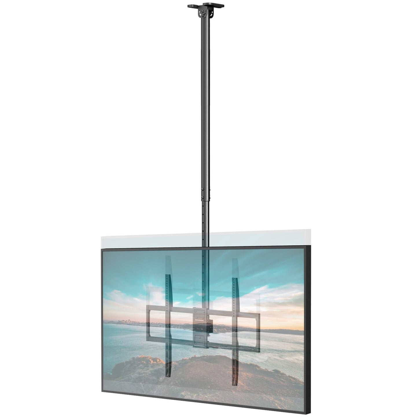 Ceiling TV Mount – Adjustable Hanging Ceiling TV Bracket Fits Max 100 inch LCD LED OLED 4K TVs,Pole Ceiling Mount Supports up to 176lbs, Max VESA 800x600mm,Black