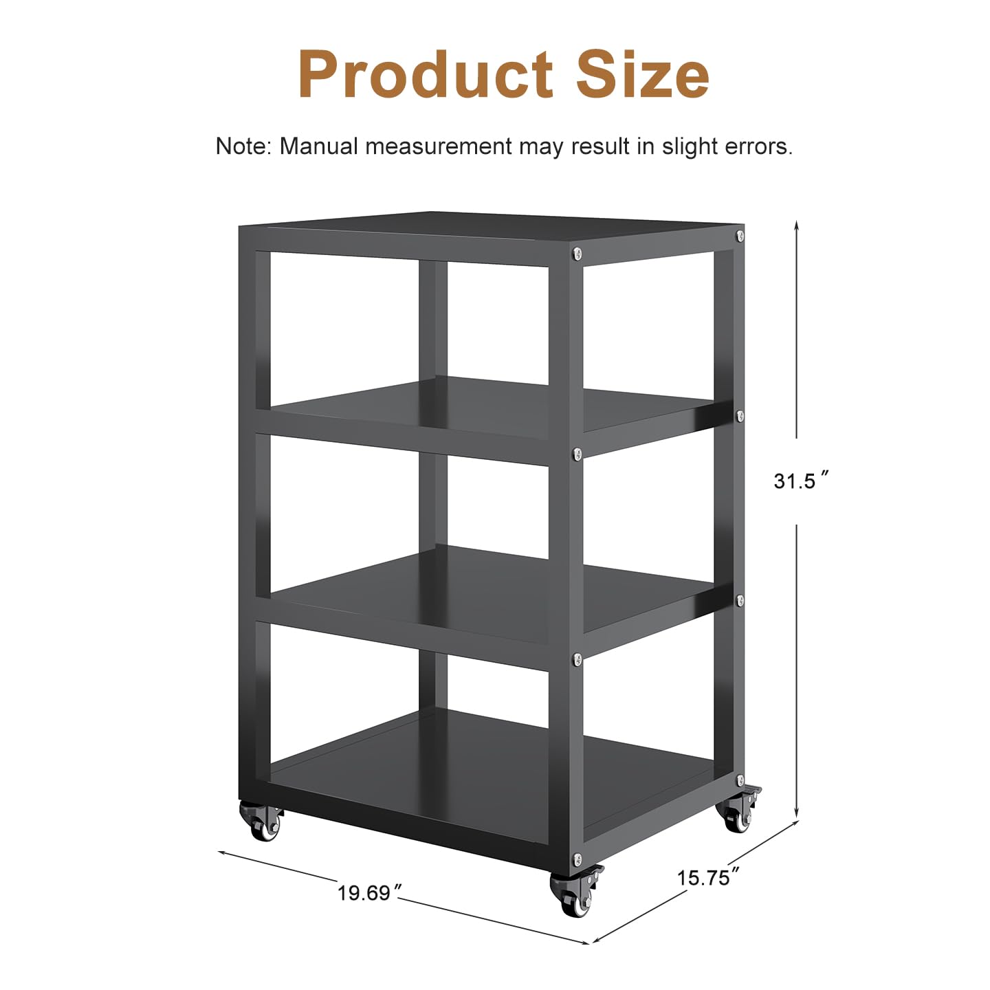PLMFJQK 4 Tier Record Player Stand with Storage,Media Stand Heavy Duty Media Shelf,Record Player Shelf for DVD AV,31.5"*19.69"*15.75"