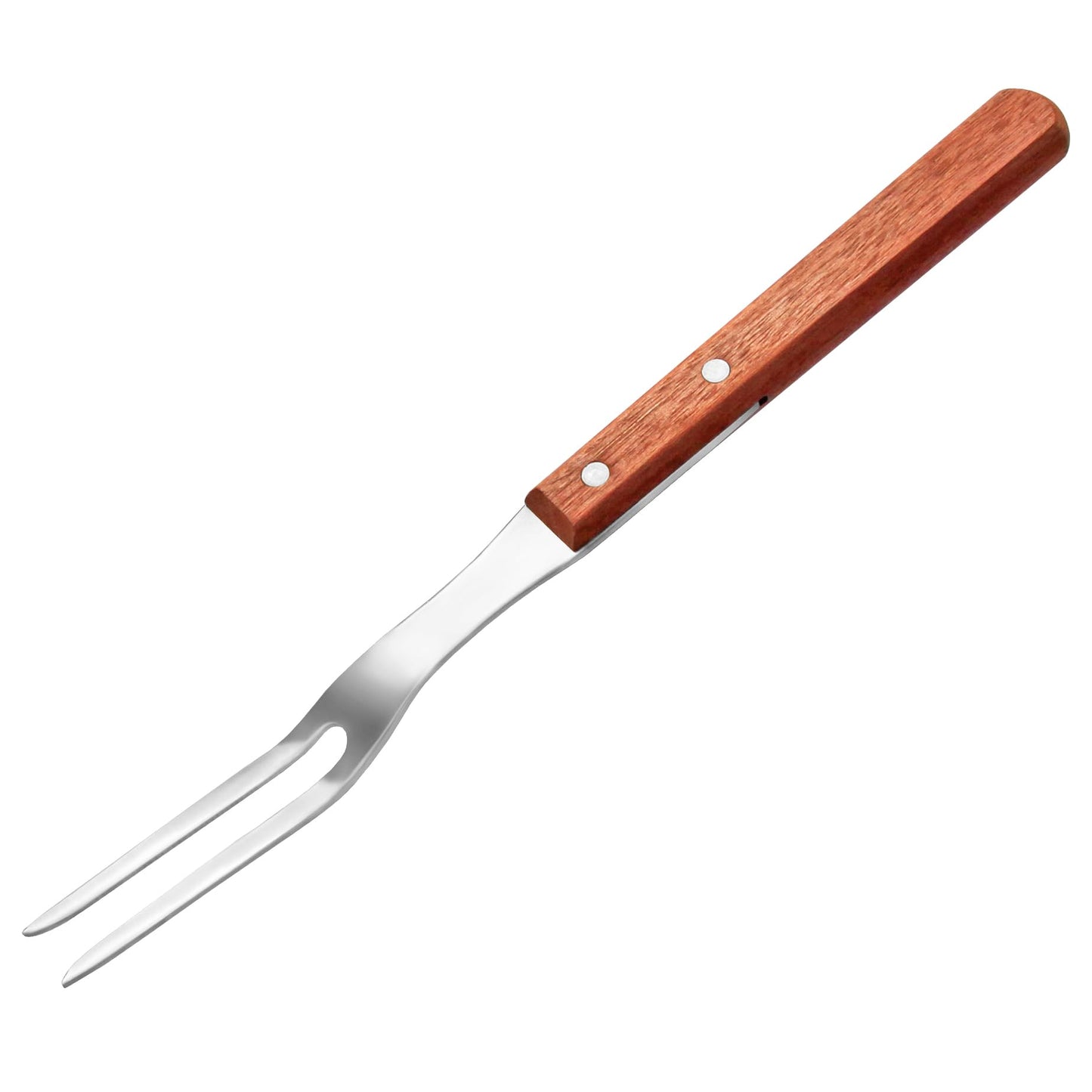 New Star Foodservice Commercial Grade BBQ Fork with Wood Handle, Stainless Steel, 13-Inch
